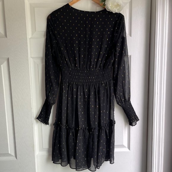 Taylor Womens Chiffon Metallic Fit & Flare Dress - Picture 8 of 12